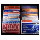 2000-2010 MINT SETS, NO 2004, 2009