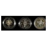 (3) 92.5% STERLING SILVER FOREIGN COINS