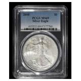 2010 SILVER EAGLE PCGS MS-69