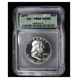 1962 FRANKLIN HALF DOLLAR ICG PR68 DCAM