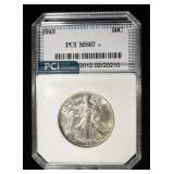 1943 WALKING LIBERTY HALF DOLLR  PCI SUPERB GEM BU