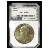 1976-D TYPE 2 EISENHOWER DOLLAR PCI SUPERB GEM BU