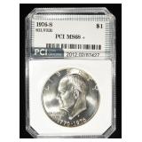 1976-S EISENHOWER DOLLAR SILVER PCI SUPERB GEM+ BU