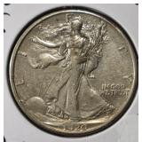 1920-S WALKING LIBERTY HALF DOLLAR AU