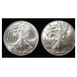 (2) 2018 AMERICAN SILVER EAGLES
