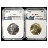1972-D & 1976-S KENNEDY HALF DOLLARS PCI