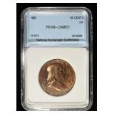 1961 FRANKLIN HALF NNC SUPERB GEM+ PROOF CAMEO