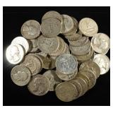(40) 90% SILVER WASHINGTON QUARTERS
