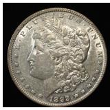 1893 MORGAN DOLLAR CH AU COLOR REV.