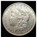 1891-O MORGAN DOLLAR AU MARKS