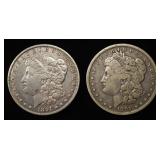 1891-P,O MORGAN DOLLARS