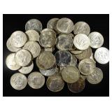 (40) 40% SILVER KENNEDY HALF DOLLARS