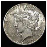 1927-S PEACE DOLLAR AU/BU