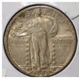 1929-S STANDING LIBERTY QUARTER LOVELY UNC