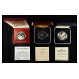 (3) 92.5% STERLING FOREIGN COINS