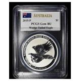 2015-P SILVER WEDGE TAILED EAGLE PCGS GEM BU