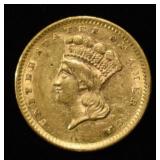1856 $1 TYPE-3 GOLD AU