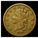 1836 CLASSIC HEAD $2.5 GOLD VF