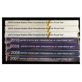 2007- 2010,2013,2014,2016 PRESIDENTIAL PROOF SETS