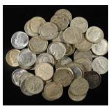 (50) 90% SILVER ROOSEVELT DIMES