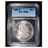 1881-S MORGAN DOLLAR ICG MS65