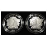 (2) 2011-P $1 UNITED STATES ARMY PR COMMEMS