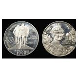 (2) PROOF COMMEMORATIVE DOLLARS