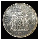 1977 90% SILVER 50 FRANCS