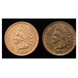 1902 & 1909 INDIAN CENTS BU