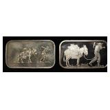 (2) 1 OZ .999 SILVERTOWNE BARS