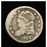 1834 CAPPED BUST HALF DIME GOOD