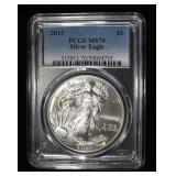 2013 AMERICAN SILVER EAGLE PCGS MS70