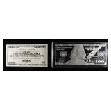 4 OZ $100 .999 SILVER BILL