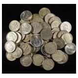 (50) 90% SILVER ROOSEVELT DIMES