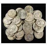 (40) 90% SILVER WASHINGTON QUARTERS