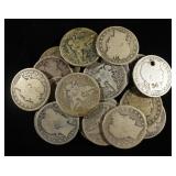 (20) 90% SILVER BARBER HALF DOLLARS