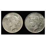 1922, 23 PEACE DOLLARS