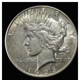 1928-S PEACE DOLLAR AU