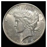 1925-S PEACE DOLLAR AU/BU