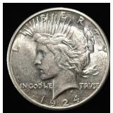 1924-S PEACE DOLLAR AU