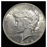 1928-S PEACE DOLLAR AU