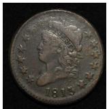 1813 CLASSIC HEAD LARGE CENT F-VF