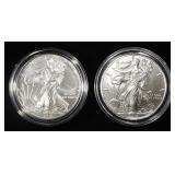 (2) 2019 AMERICAN SILVER EAGLES