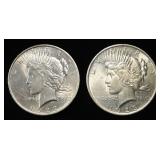 1922, 23 PEACE DOLLARS