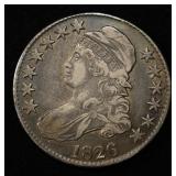 1826 BUST HALF DOLLAR VF/XF