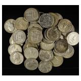 (40) 90% SILVER WASHINGTON QUARTERS