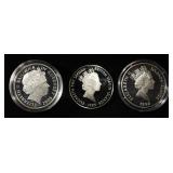 (3) 92.5% STERLING FOREIGN COINS