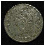 1809 CLASSIC HEAD LARGE CENT VF