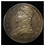 1838 BUST HALF DOLLAR AU