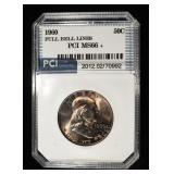 1960 FRANKLIN HALF PCI SUPERB GEM BU FBL